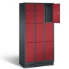 Metal locker with 9 compartments - narrow model (Polar)